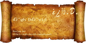Ágh Dávid névjegykártya