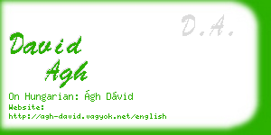 david agh business card